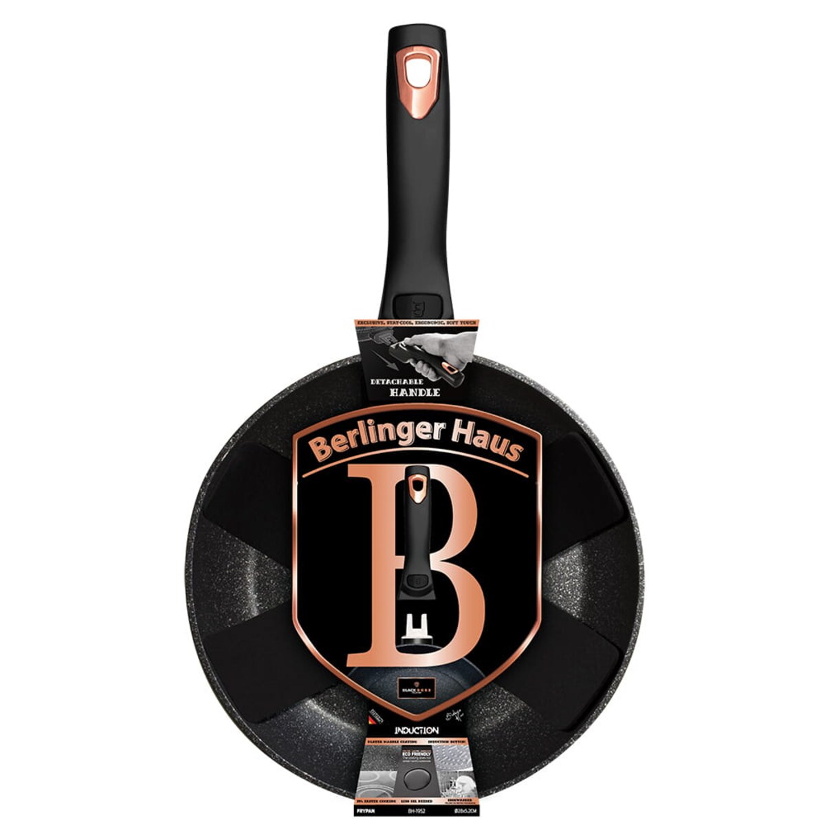 Patelnia 28cm odpinany uchwyt Berlinger Haus BH-1952 Black Rose