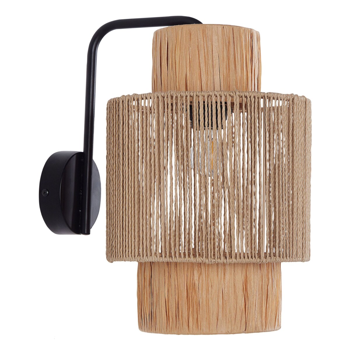 Zestaw 2 lamp ściennych rafia naturalny JAMMA