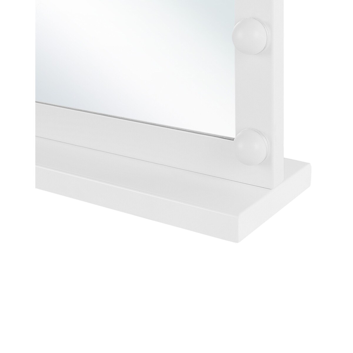 Metalowe lustro do makijażu stojące LED 50 x 60 cm białe BEAUVOIR