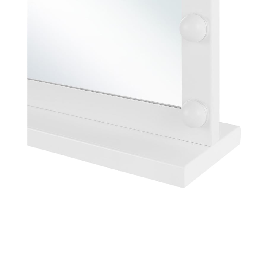 Metalowe lustro do makijażu stojące LED 50 x 60 cm białe BEAUVOIR