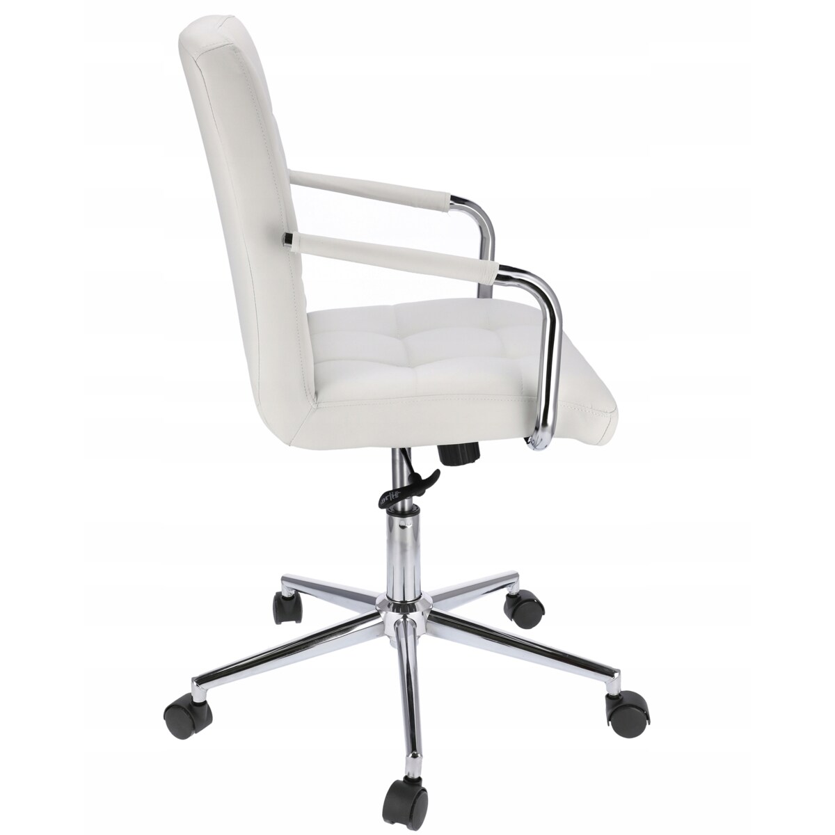 Krzesło obrotowe biurowe QUATRO białe ekoskóra