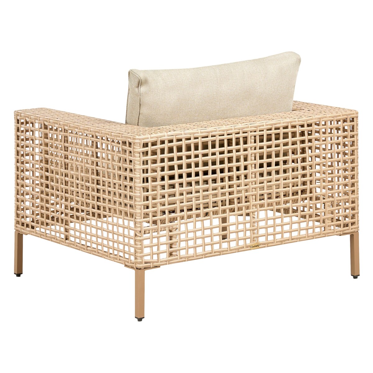 Zestaw ogrodowy ze stolikiem dla 4 osób CALASETTA Lewostronny Technorattan Beżowy