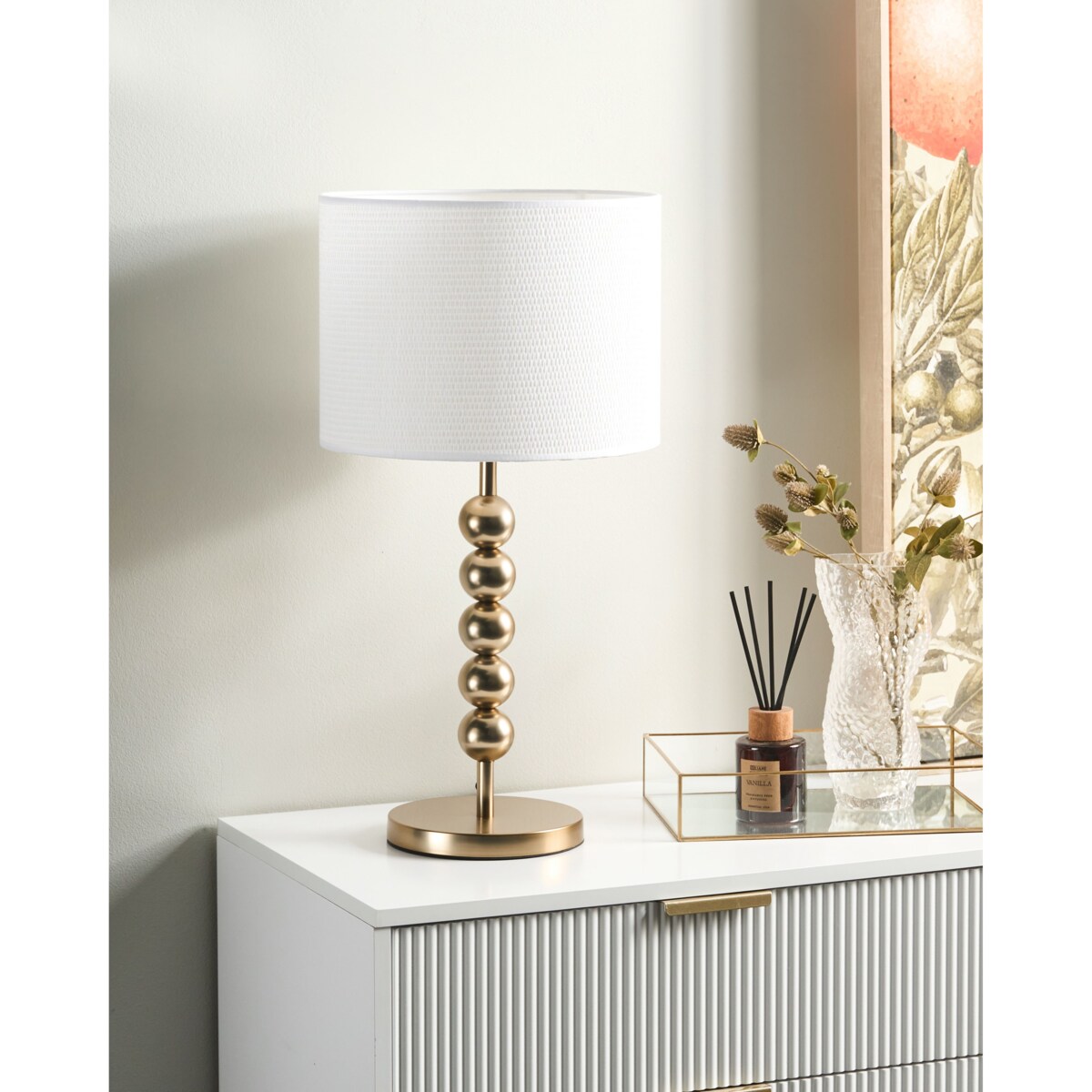 Lampa stołowa LOKY Metal Mosiężny