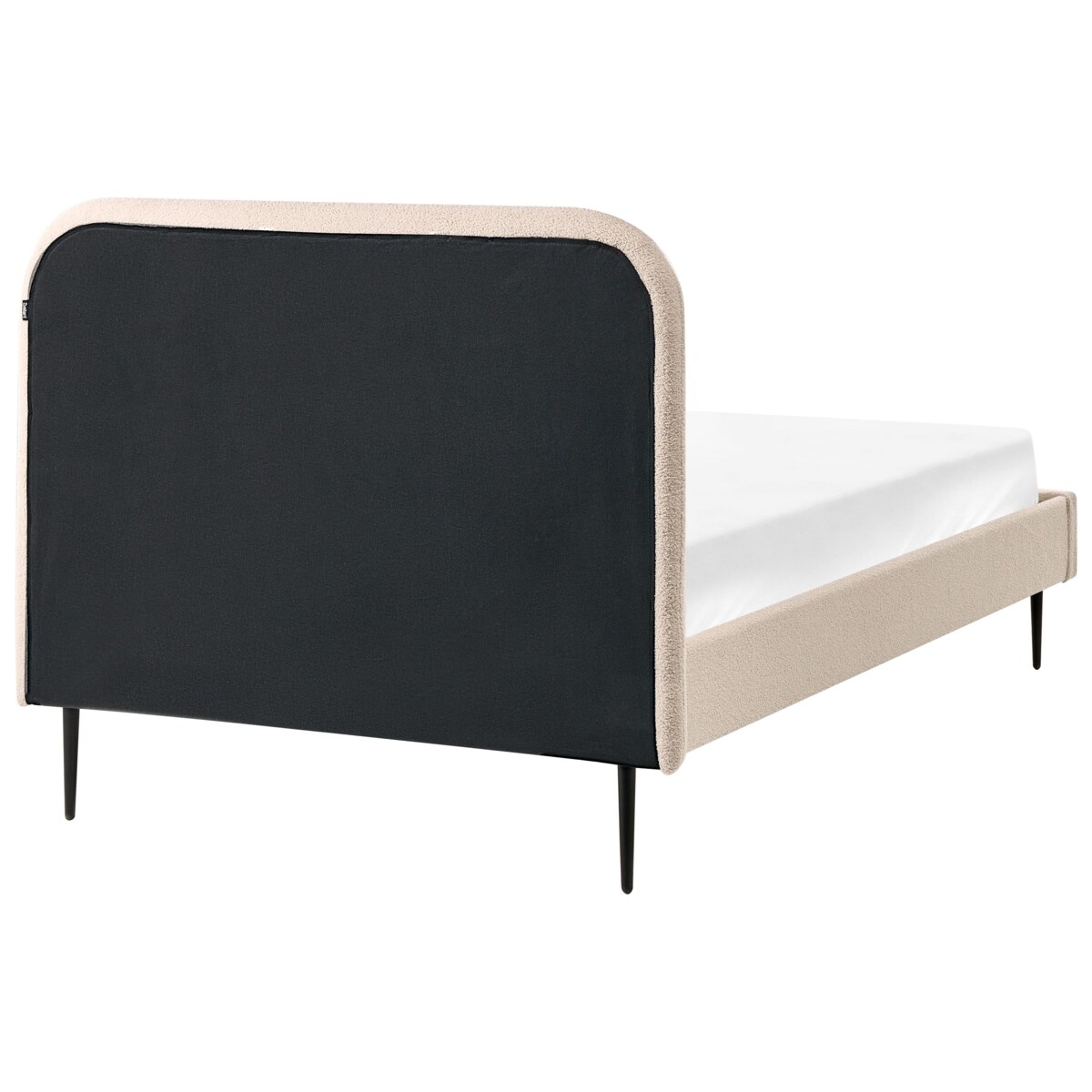 Łóżko Boucle FLAYAT 120 x 200 cm Jasnobeżowy