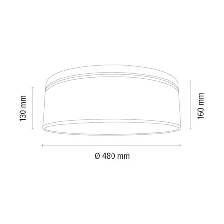 Drewniana Lampa Sufitowa BRITOP Lighting 1xLED 18W Drewno Sosnowe Orzechowe z Wielokolorową Tkaniną, 1 szt.