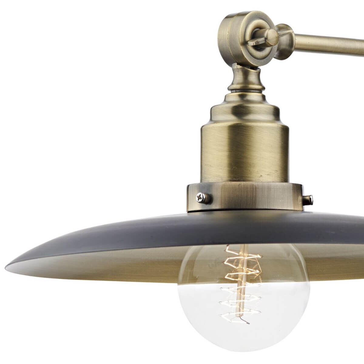 Regulowana lampa ścienna Hannover HAN0754 Dar Lighting retro mosiądz