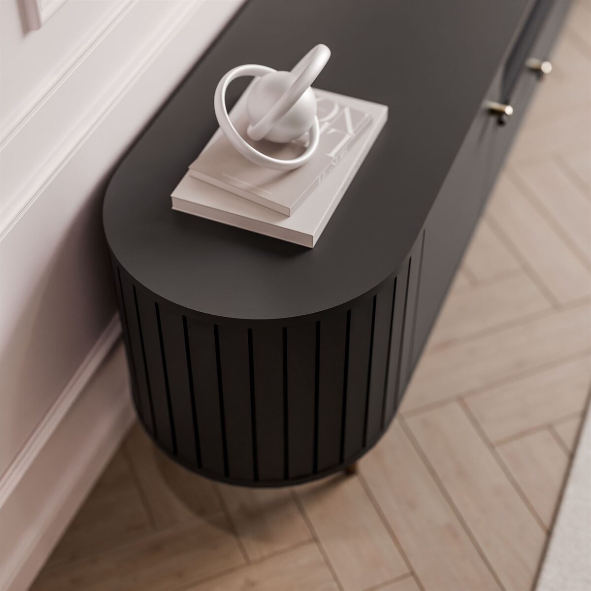 Szafka RTV ELODIE z szufladą czarna