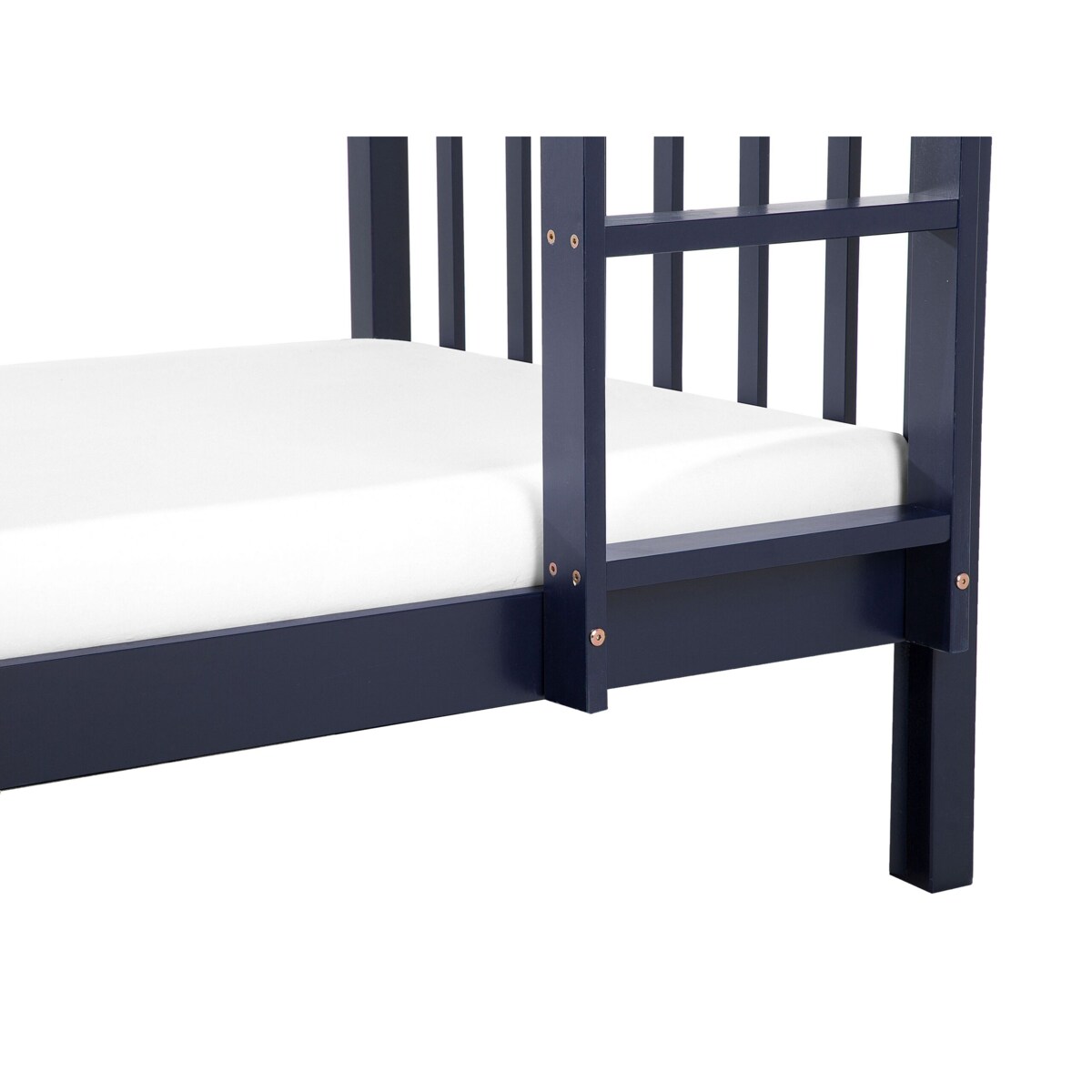 Łóżko piętrowe drewniane 90 x 200 cm niebieskie REVIN