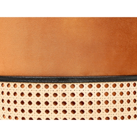 Puf welurowy ⌀ 35 cm pomarańczowy YANKTON