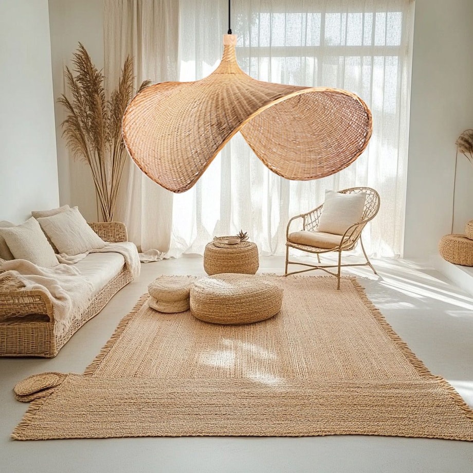 Lampa wisząca pleciona duża Boho APP1640-1Cp