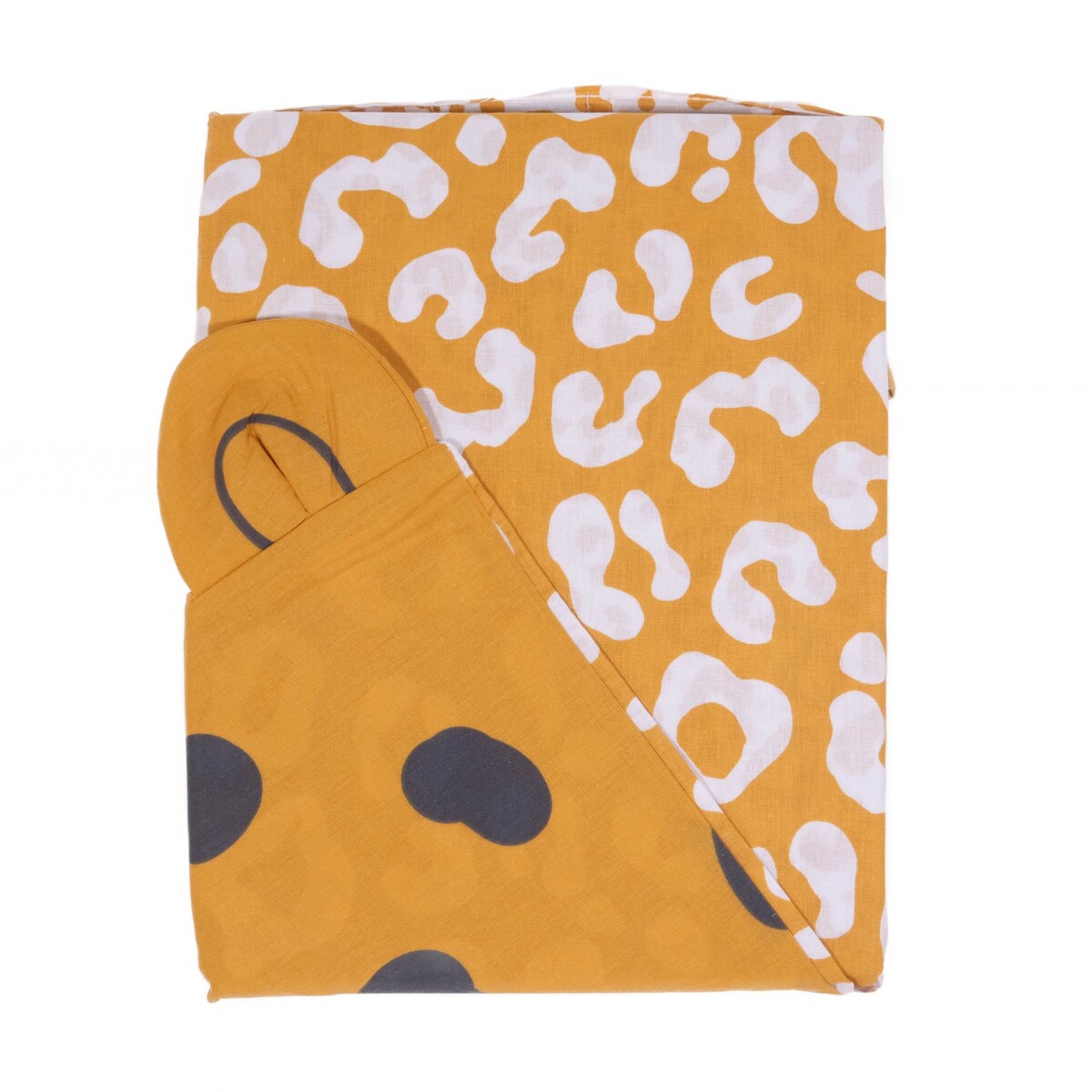 Komplet pościeli dziecięcej z uszkami 140x200 cm TOSHI pantera