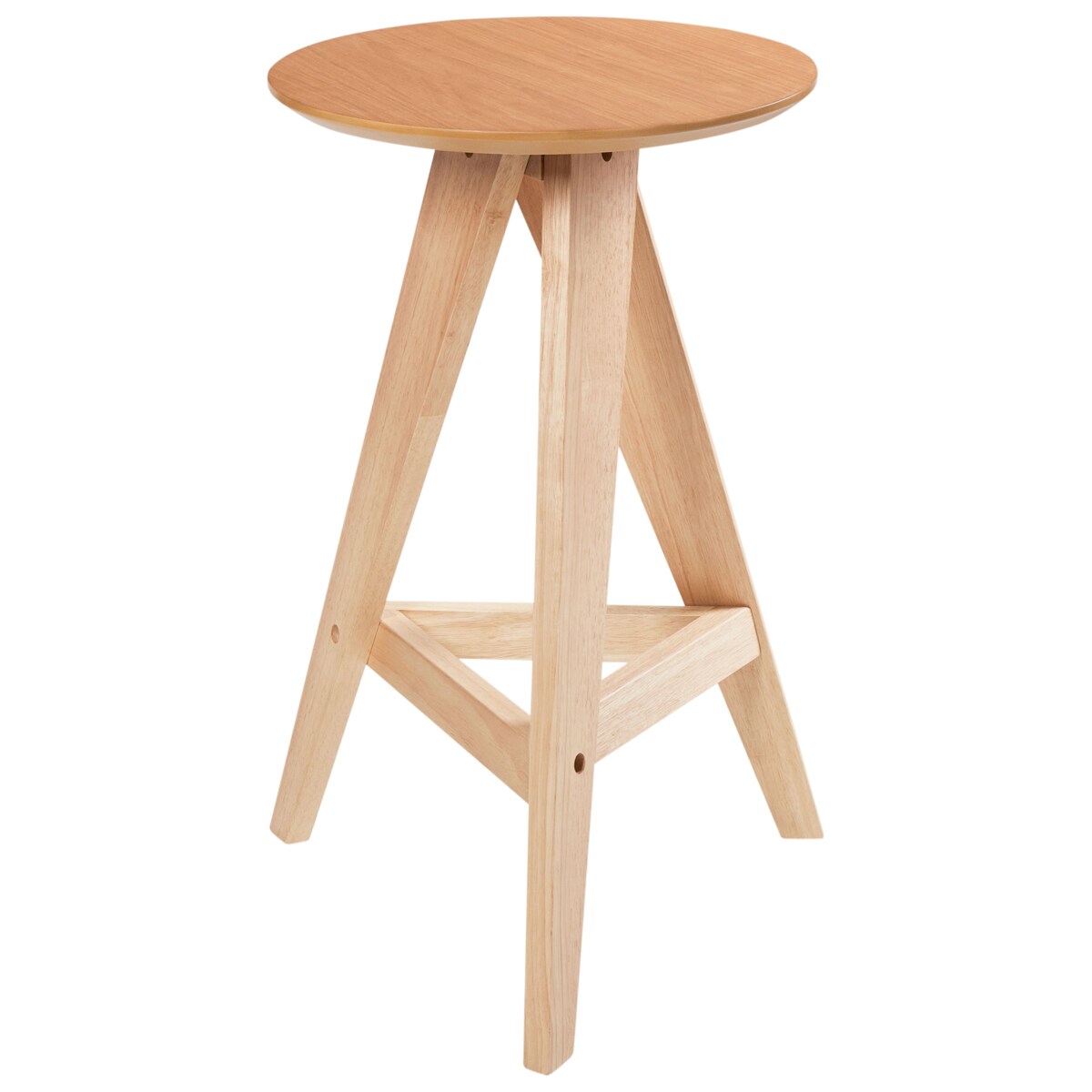 Zestaw 2 drewnianych stołków jasnobrązowy AROMA