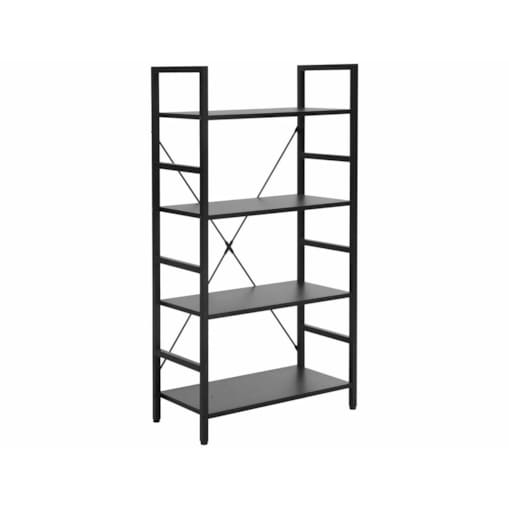 Regał na książki LOFT R4 czarny/czarny mat