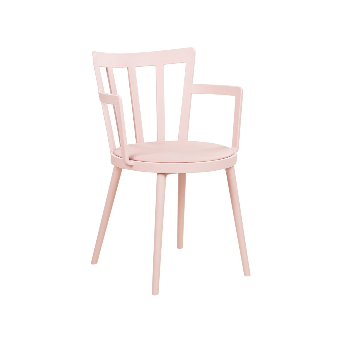 Zestaw 4 krzeseł do jadalni różowy MORILL