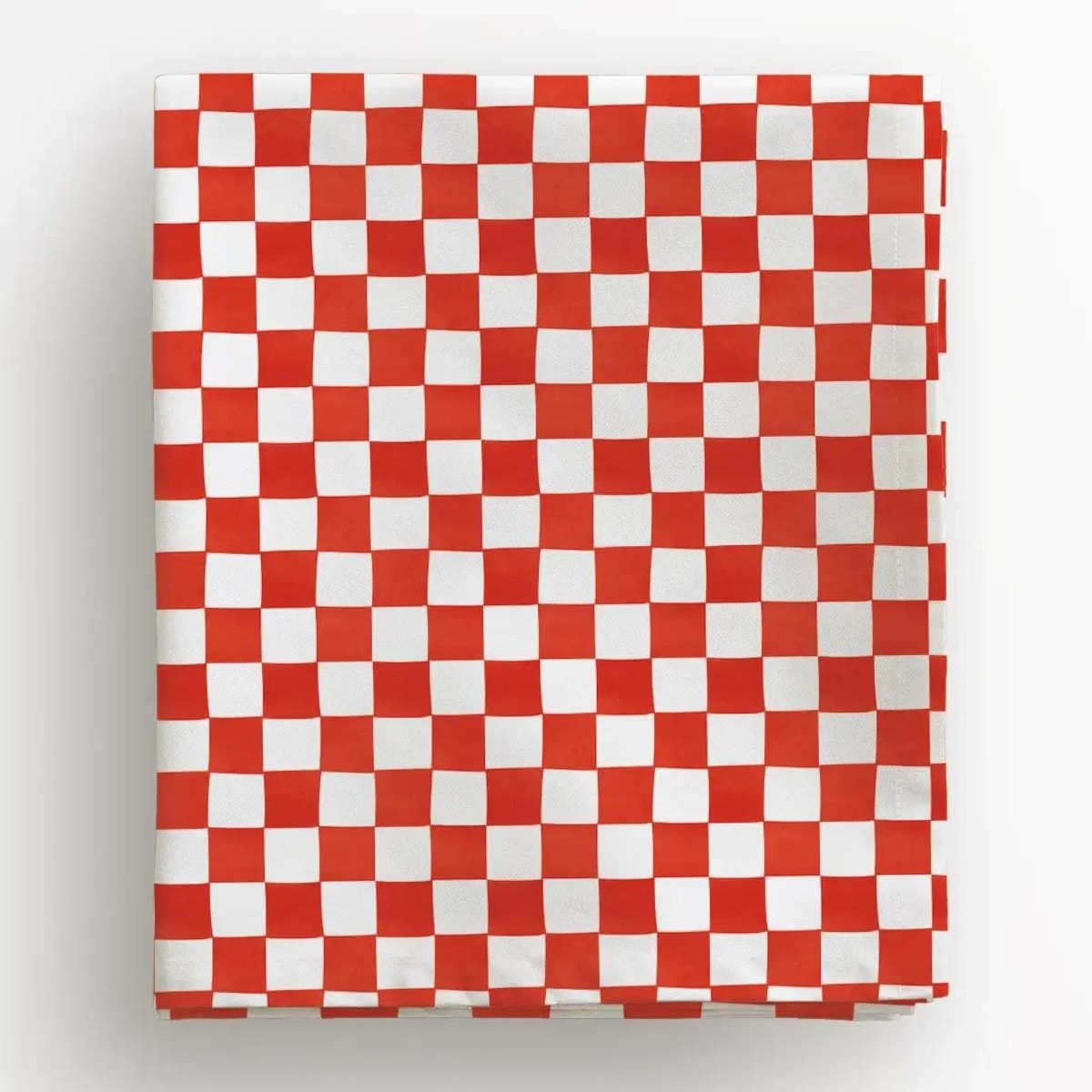 Obrus świąteczny - czerwona krata - 100x100
