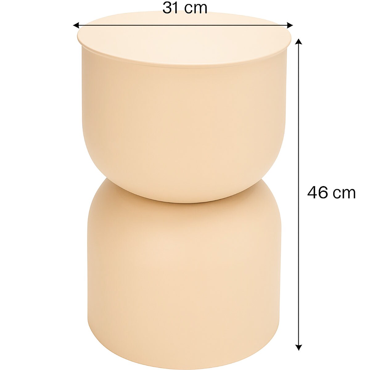 Stolik kolumna DISA, matowy, Ø 31 cm
