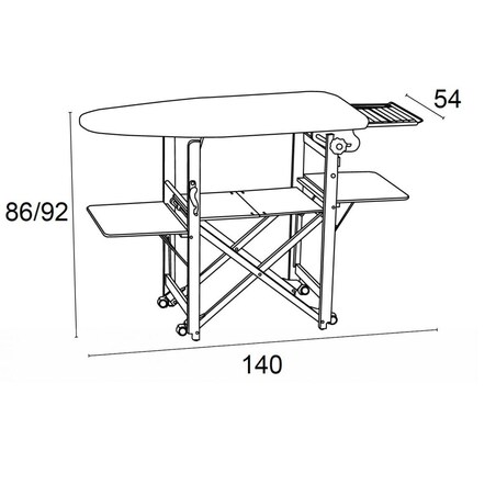 ARREDAMENTI BRAVO Deska do prasowania - 140 x 54 cm, Brązowy