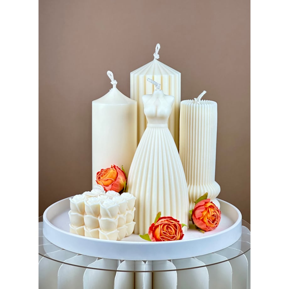 Zestaw świec sojowych ozodobnych Ivette