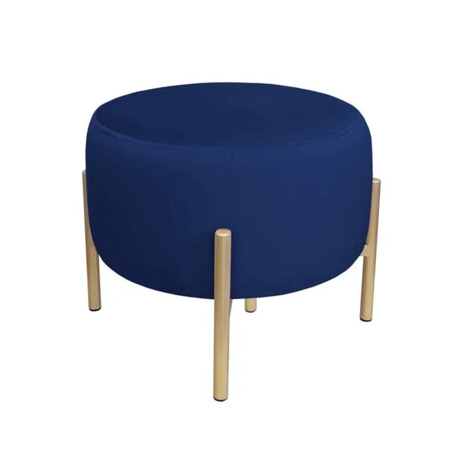 Pufa WILFRED MG VELVET granatowa/złota