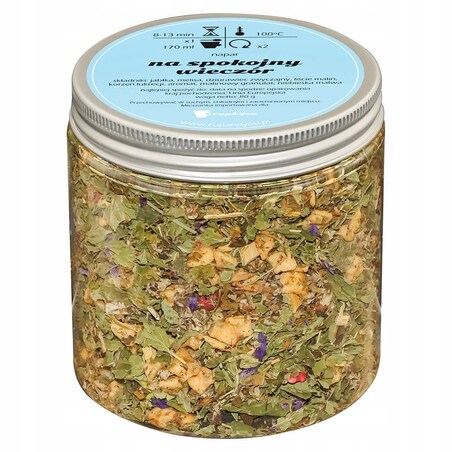 Herbata ziołowa NA SPOKOJNY WIECZÓR o smaku poziomkowym PREMIUM Cup&You - herbata liściasta sypana mieszanka napar susz - gotowa na prezent upominek