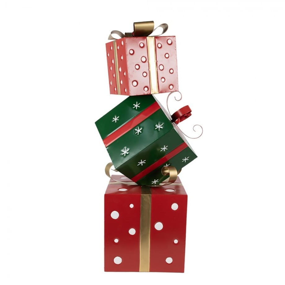 Dekoracja metalowa Stos Prezentów 42x36x92 cm