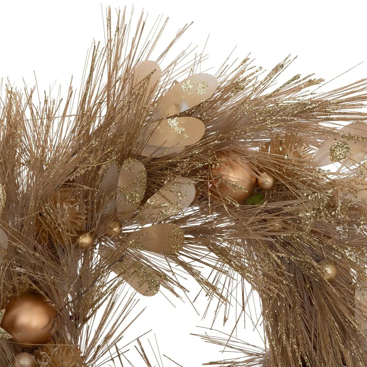 Wieniec wianek świąteczny złoty 35 cm