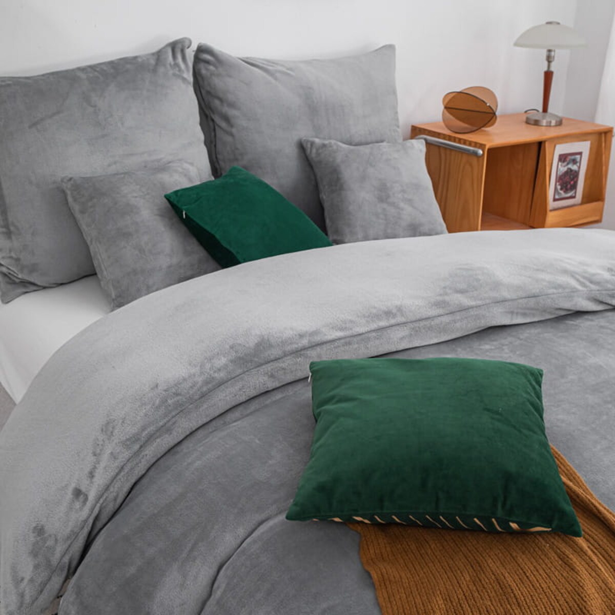 Szara Pościel MIŚ Z Mikrofibry 220x200 Cozy