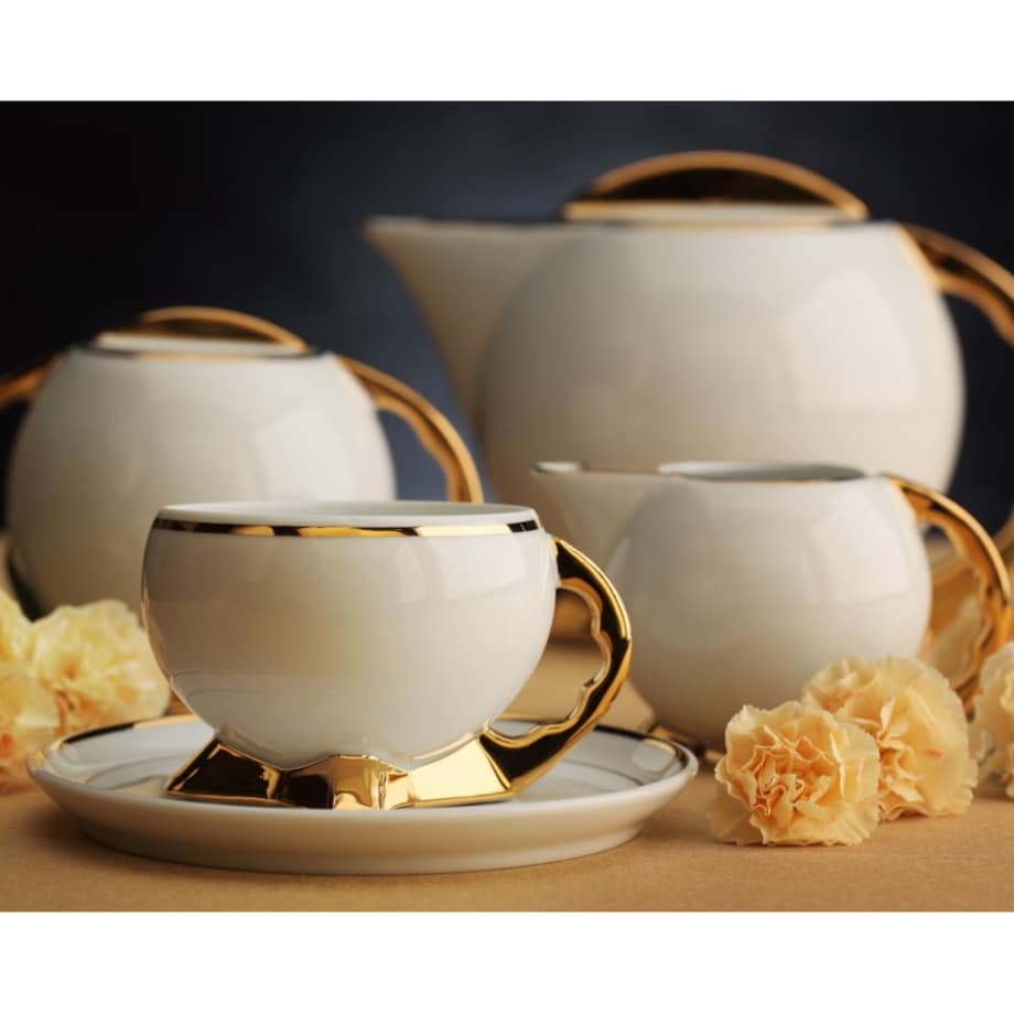 Garnitur do kawy dla 6 osób 15 el. Kula Złota 9124