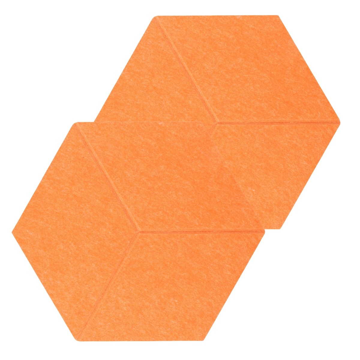 Zestaw 2 szt panel filcowy Felly 40x46 cm płytka heksagon pomarańczowy