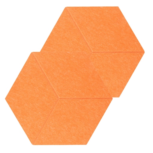 Zestaw 2 szt panel filcowy Felly 40x46 cm płytka heksagon pomarańczowy