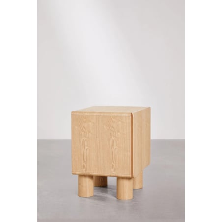 Szafka nocna 50x40 cm z MDF i forniru Gumeri, naturalna