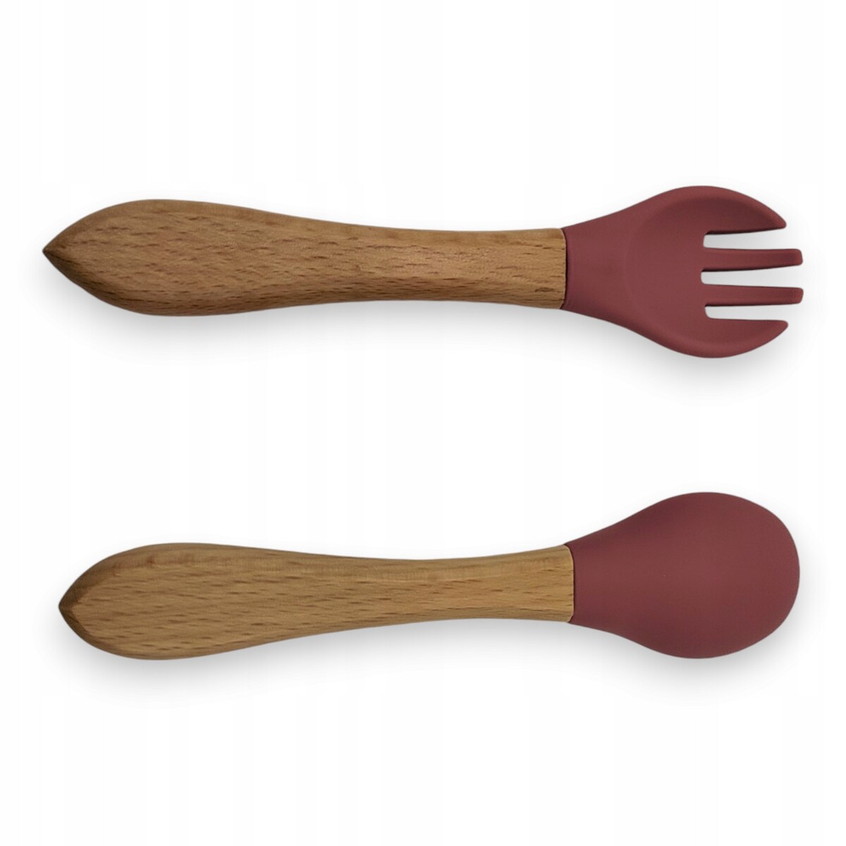 Miseczka z przyssawką silikonowa dla dziecka na przekąski łyżka widelec BLW