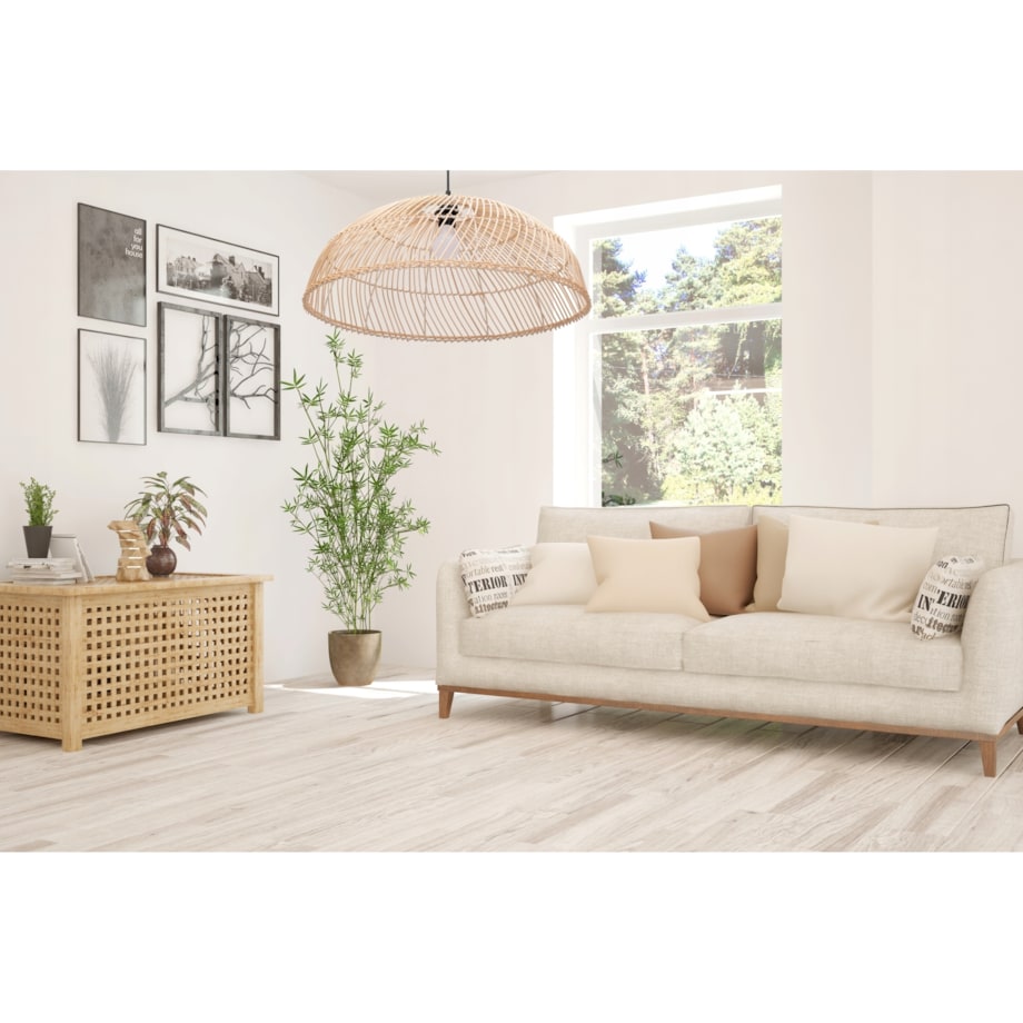 Lampa Wisząca Pleciona Bambus Natural Boho Duża