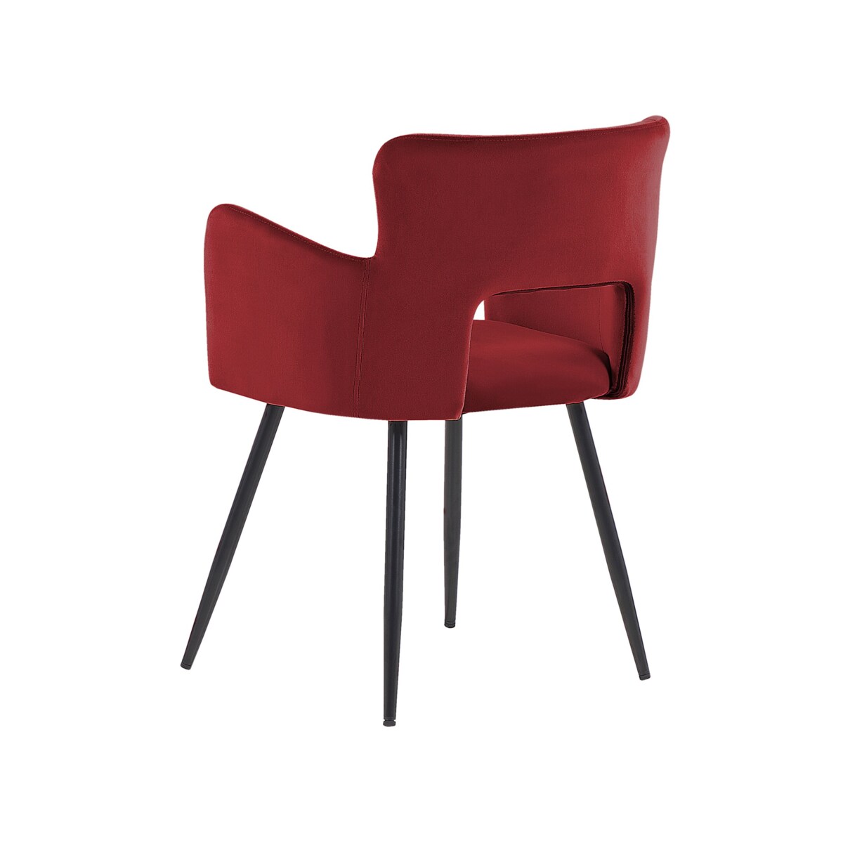 2 krzesła do jadalni welurowe ciemnoczerwone SANILAC