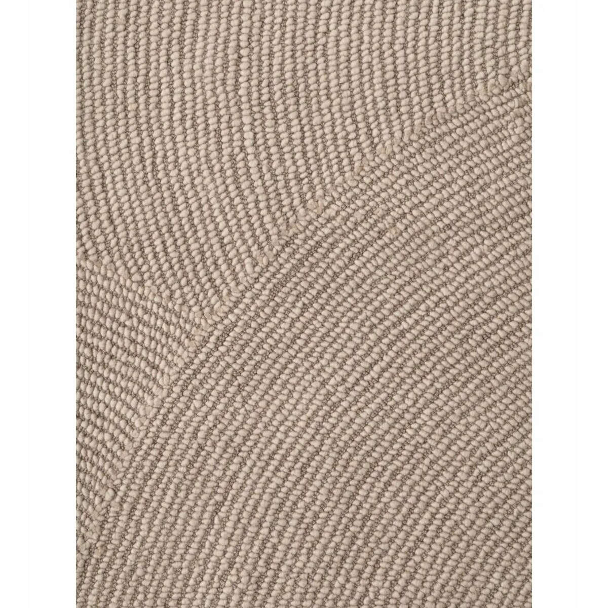 Dywan wełniany do salonu 160x230cm, beżowy wzór w półkola, efekt 3d