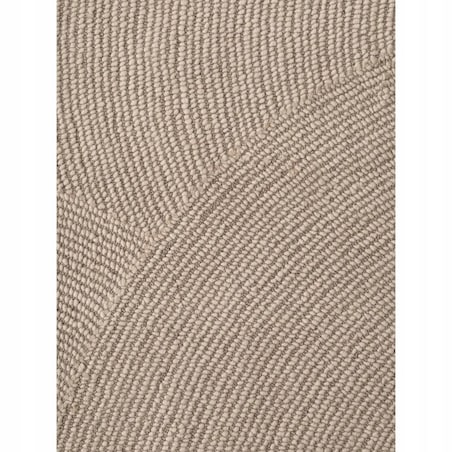 Dywan wełniany do salonu 160x230cm, beżowy wzór w półkola, efekt 3d