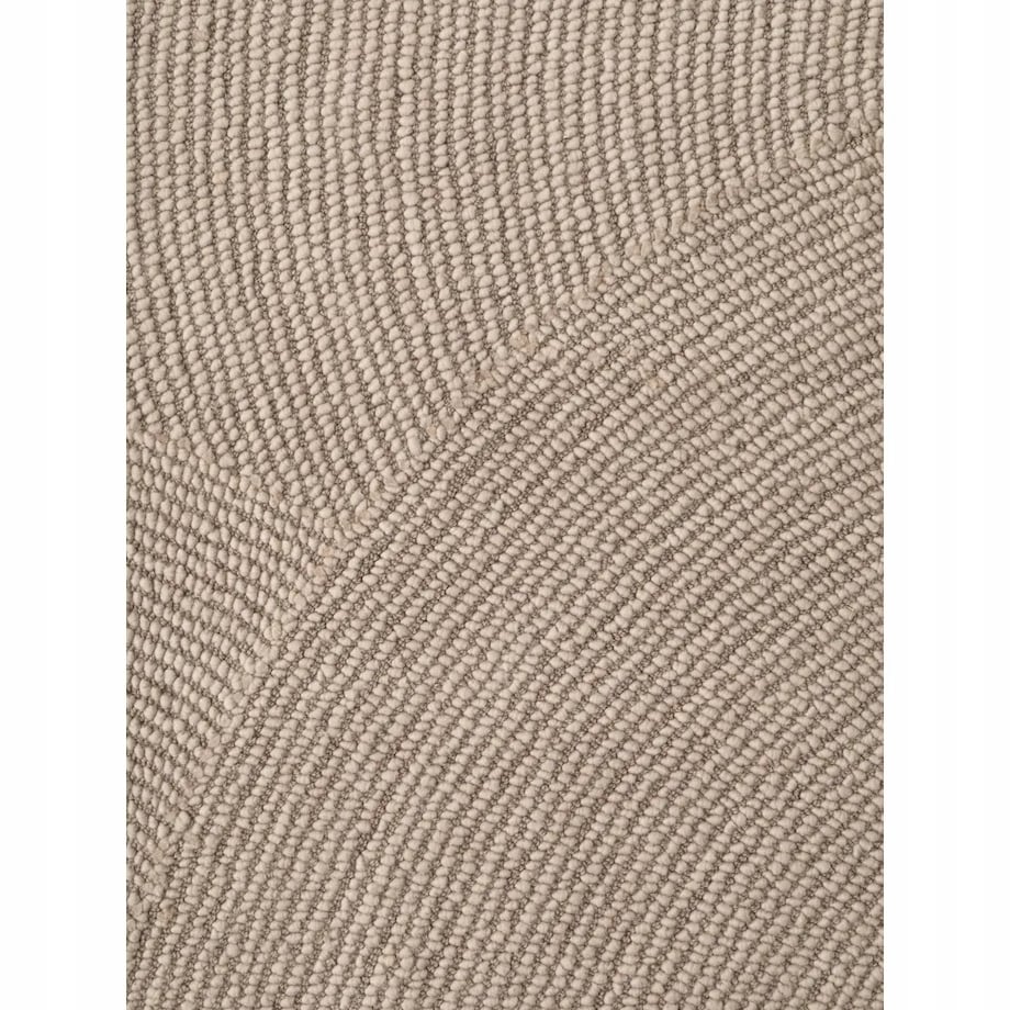 Dywan wełniany do salonu 160x230cm, beżowy wzór w półkola, efekt 3d