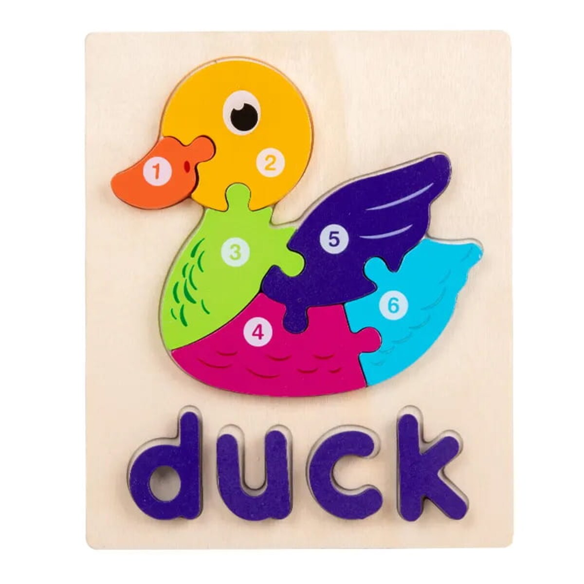 Puzzle drewniane - Kaczka i Żaba - Duck & Frog