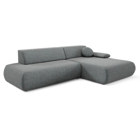 Narożnik rozkładany PENTI z pojemnikiem na pościel, prawy, ciemno-szary