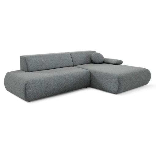 Narożnik rozkładany PENTI z pojemnikiem na pościel, prawy, ciemno-szary