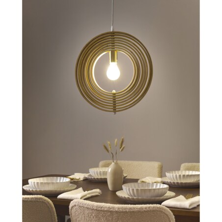 Lampa wisząca MURRELL Drewno topolowe Jasnobrązowy