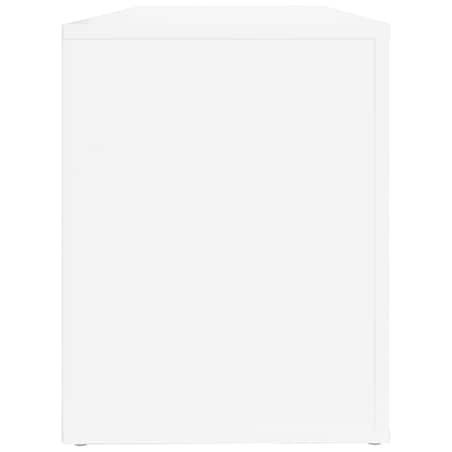 vidaXL Szafka na buty, wysoki połysk, biała, 100x35x45 cm