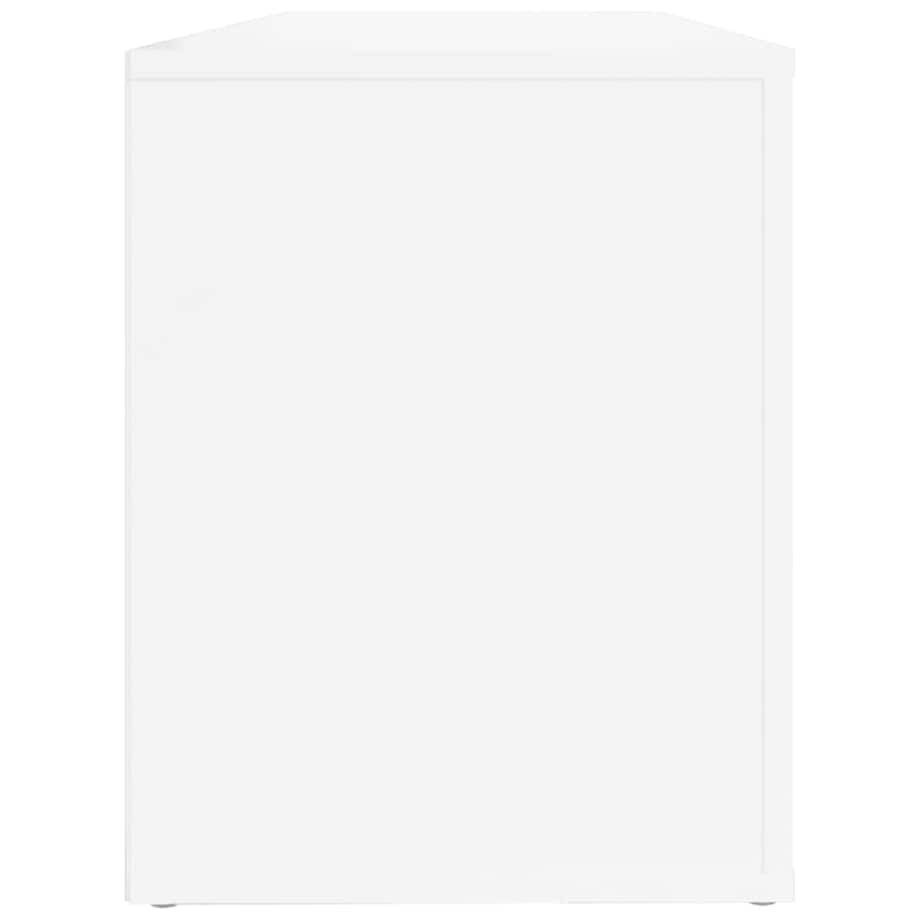 vidaXL Szafka na buty, wysoki połysk, biała, 100x35x45 cm