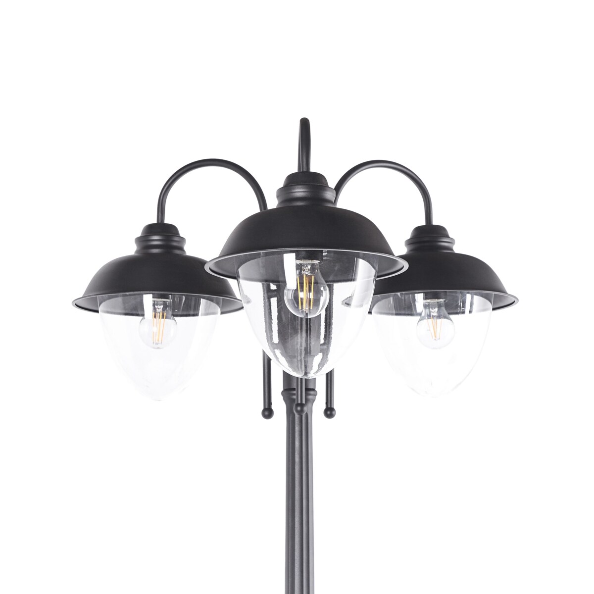 Latarnia ogrodowa 3-punktowa czarna BANKA