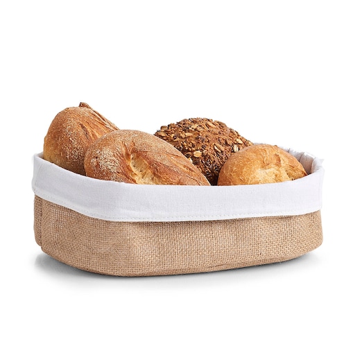 Koszyk na chleb z juty i bawełny, 26 x 18 cm