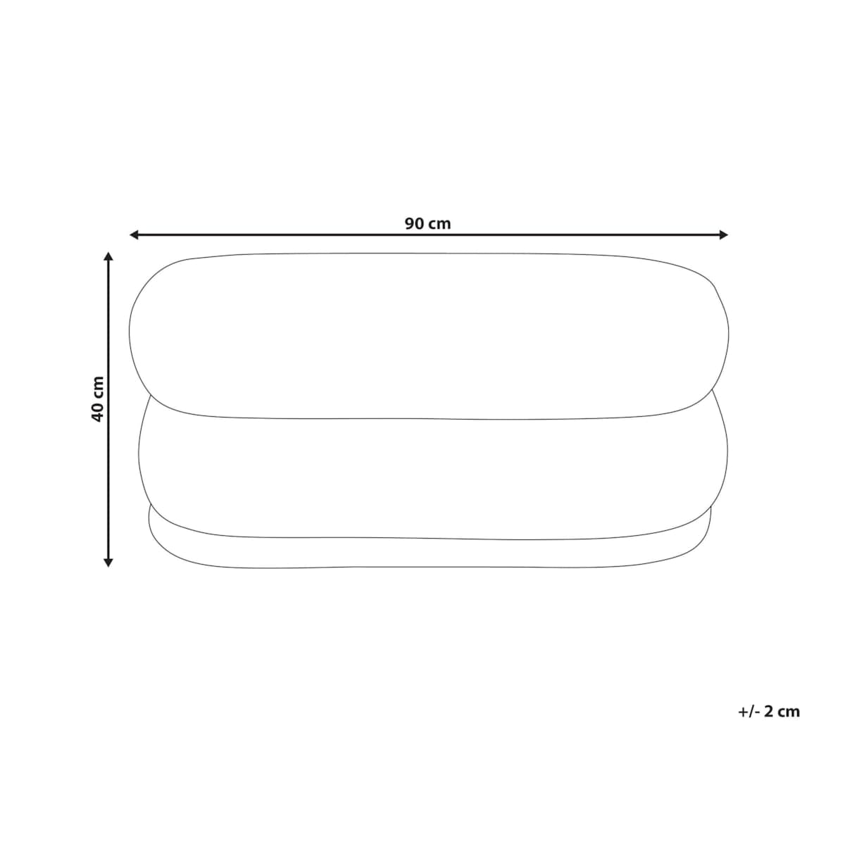 Ławka boucle biała ELLENDALE
