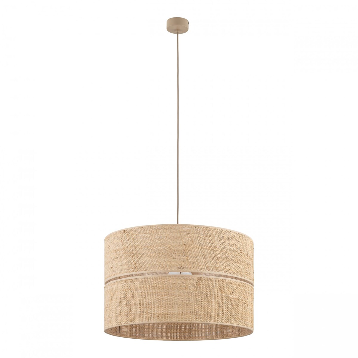 Lampa wisząca TK Lighting CALMA 500 beżowa boho 50 cm E27 regulowana wysokość do 175 cm do salonu jadalni sypialni