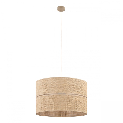 Lampa wisząca TK Lighting CALMA 500 beżowa boho 50 cm E27 regulowana wysokość do 175 cm do salonu jadalni sypialni