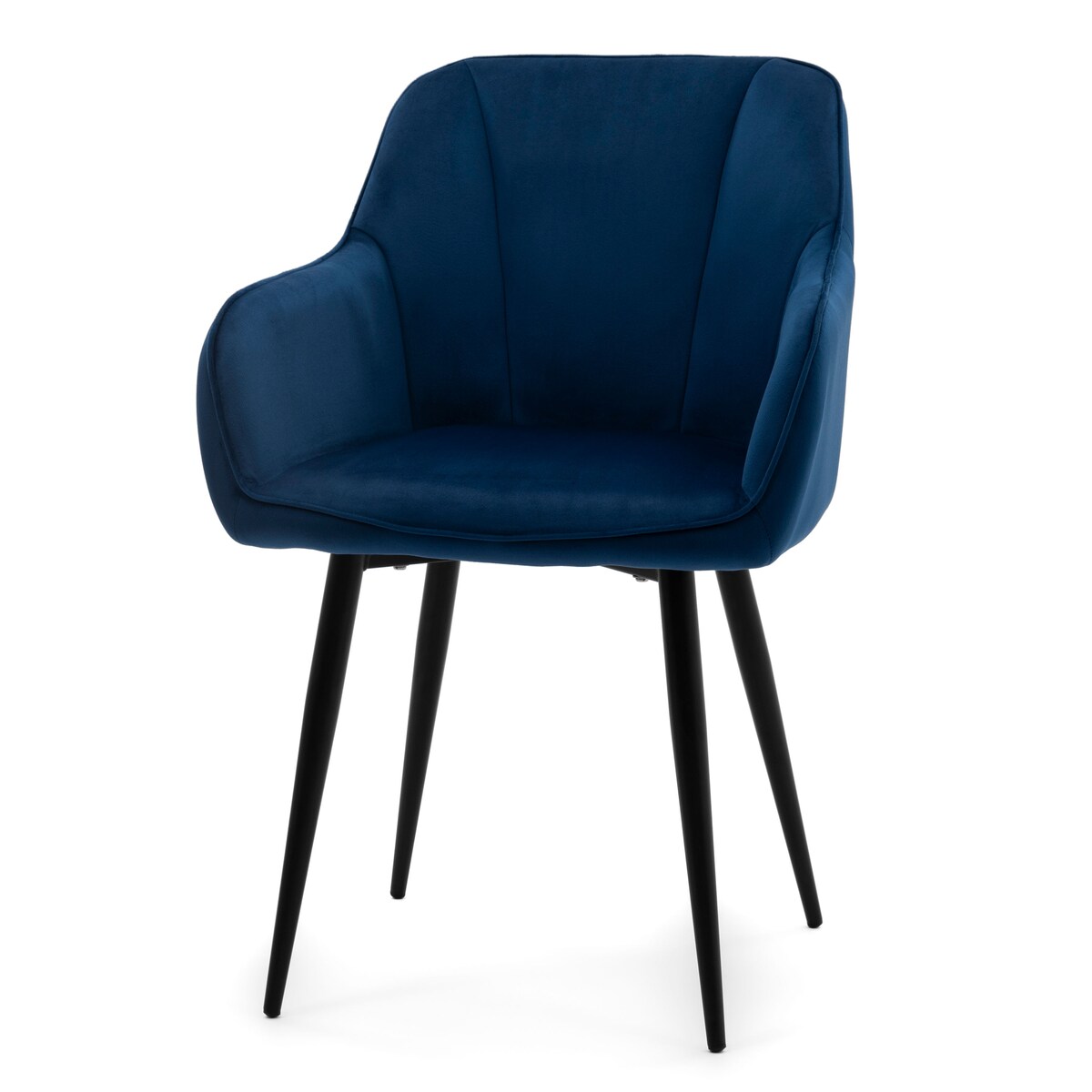 Krzesło tapicerowane welurowe LAGO velvet aksamit granatowe