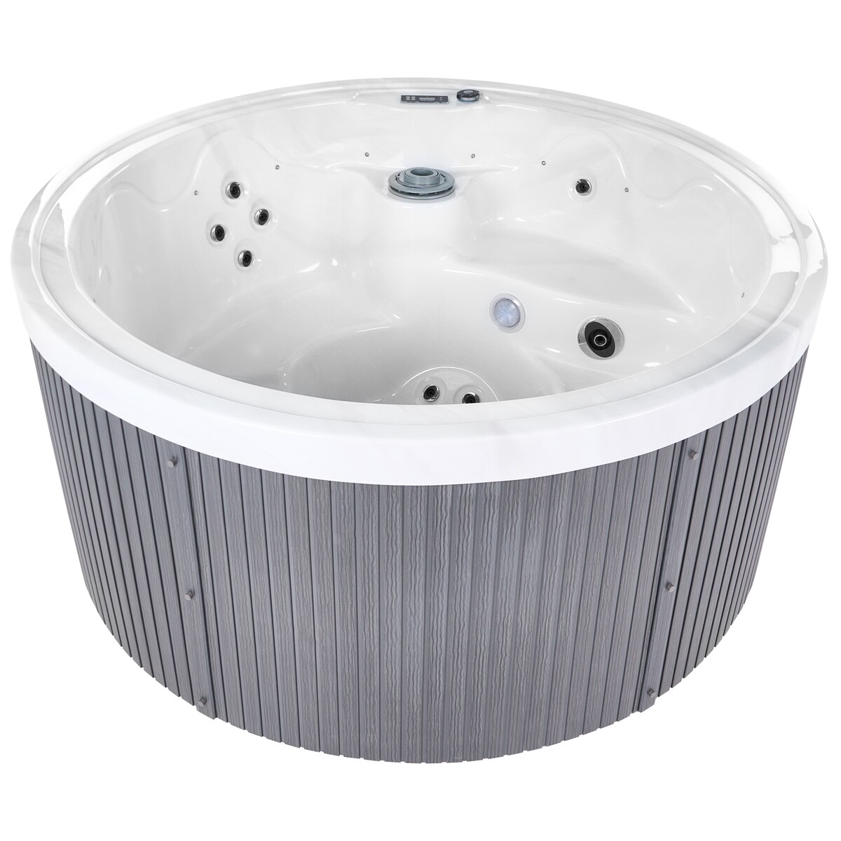 Wanna ogrodowa z hydromasażem LED MARFIL Ciemnoszary